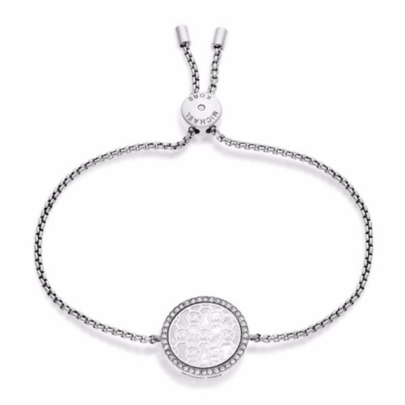michael kors silver slider bracelet
